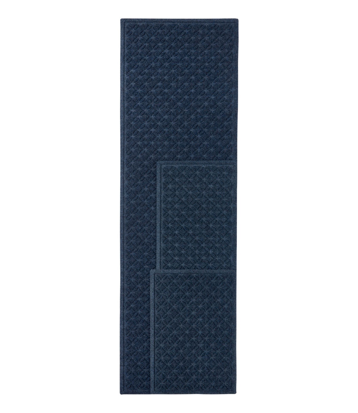 L.L.Bean Heavyweight Recycled Waterhog Mat Runner, Geometric Rings Graphite