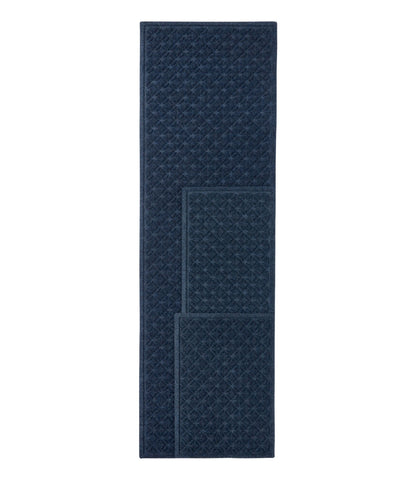 L.L.Bean Heavyweight Recycled Waterhog Mat Runner, Geometric Rings Graphite