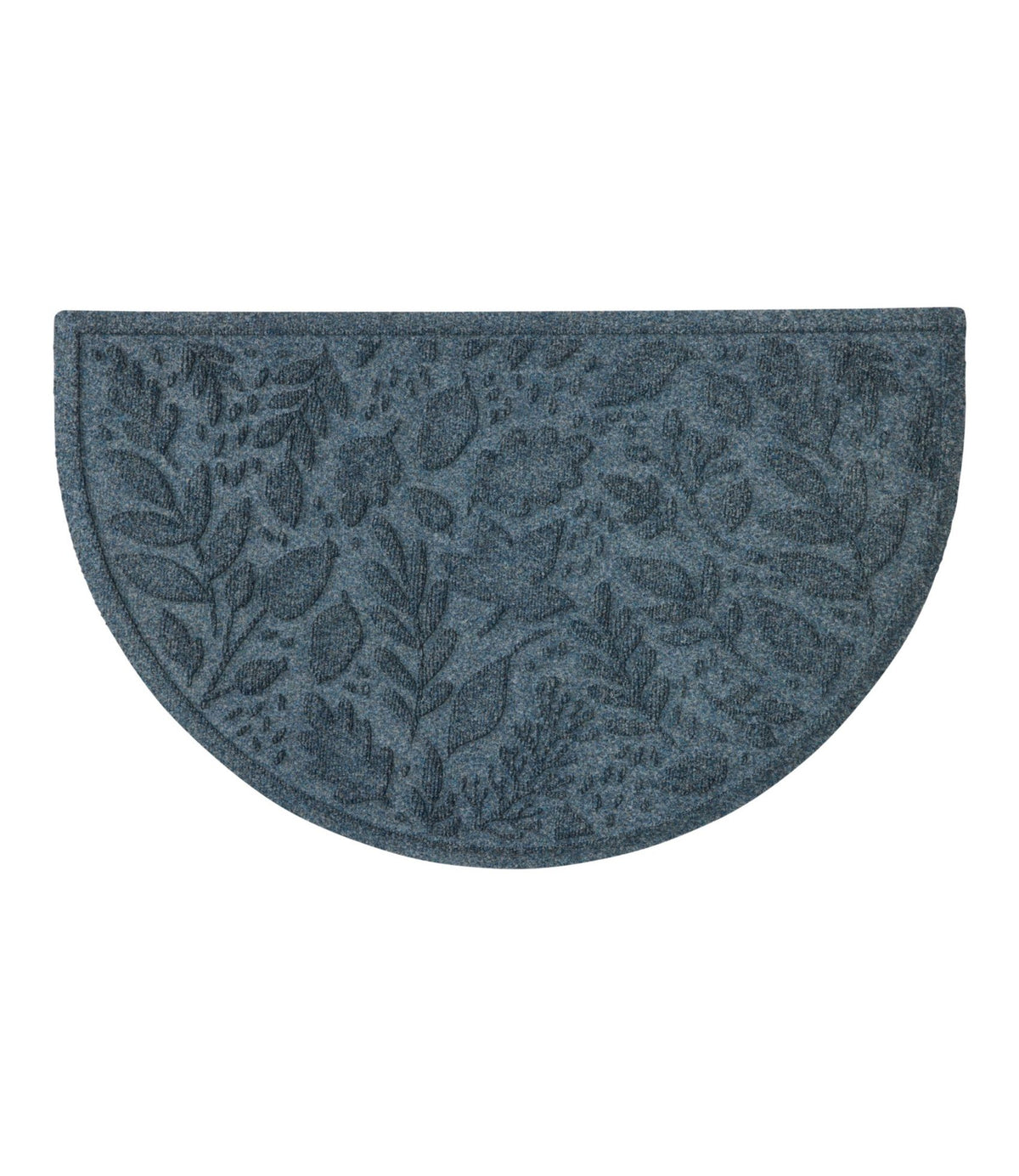 L.L.Bean Everyspace Recycled Waterhog Doormat, Half Round, Foliage Bluestone