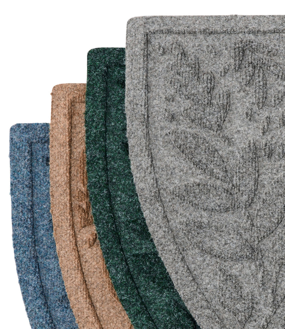 L.L.Bean Everyspace Recycled Waterhog Doormat, Half Round, Foliage Bluestone
