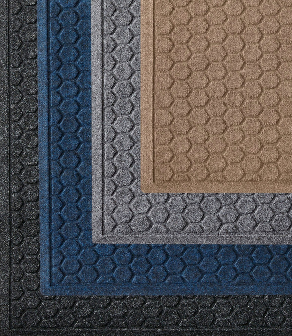 L.L.Bean Washable Waterhog Doormat, Honeycomb Gray