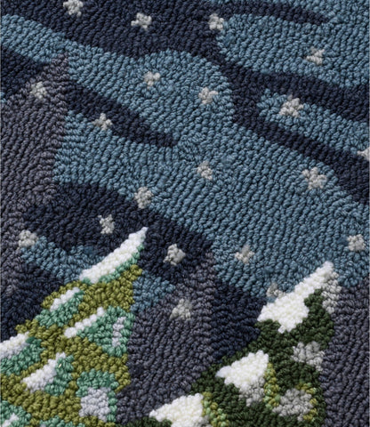 L.L.Bean Indoor/Outdoor Vacationland Rug, Treeline Pine Multi