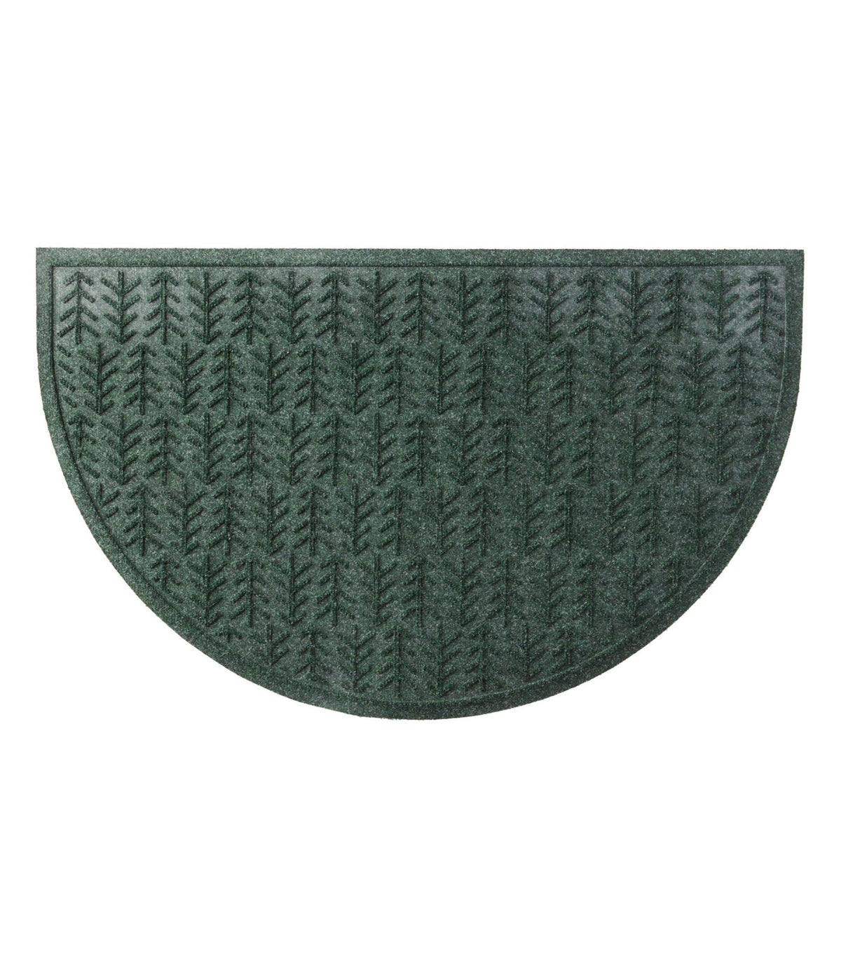 L.L.Bean Everyspace Recycled Waterhog Doormat, Half Round, Trees Evergreen