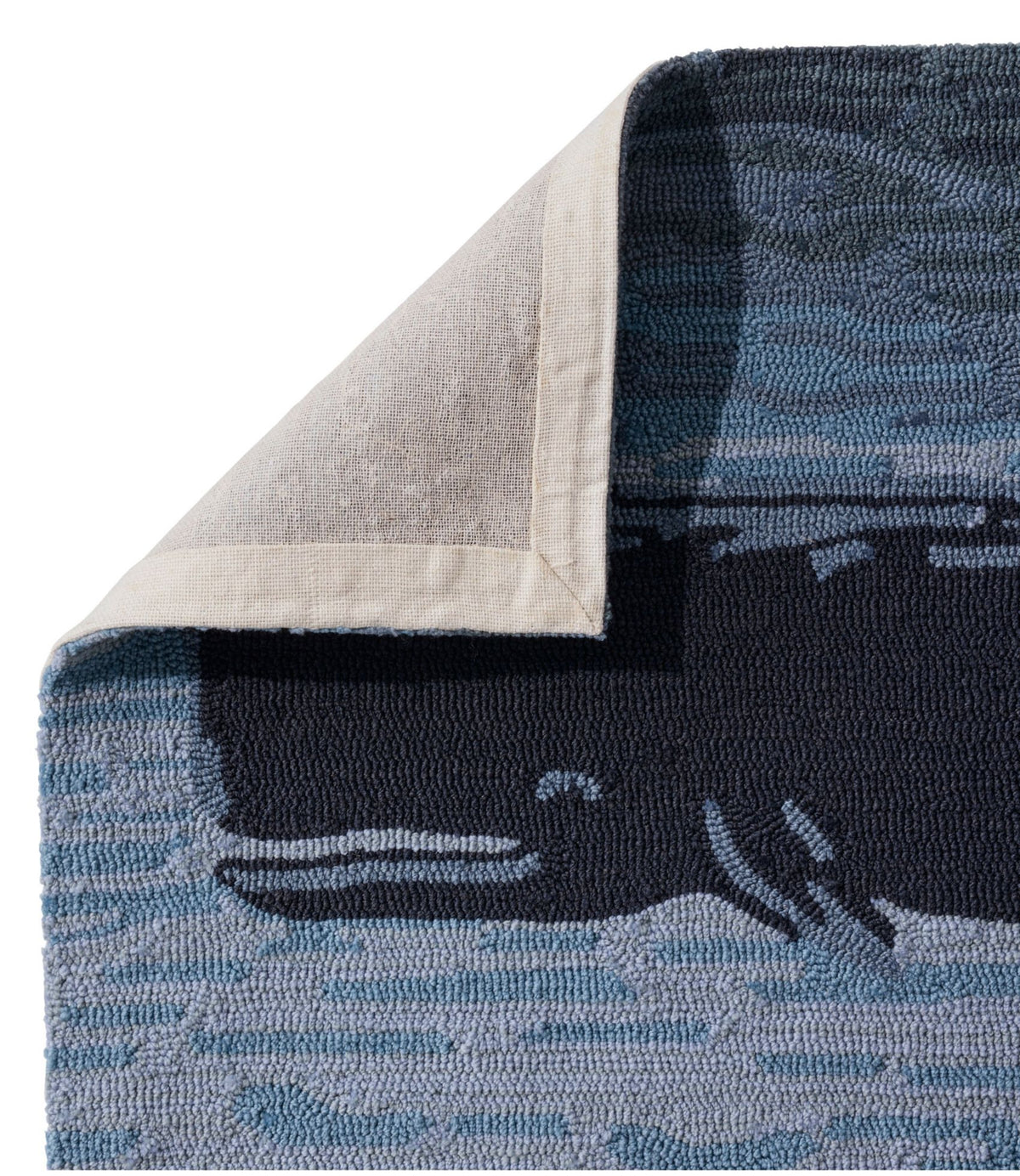 L.L.Bean Indoor/Outdoor Vacationland Rug, Coastal Whale Multi