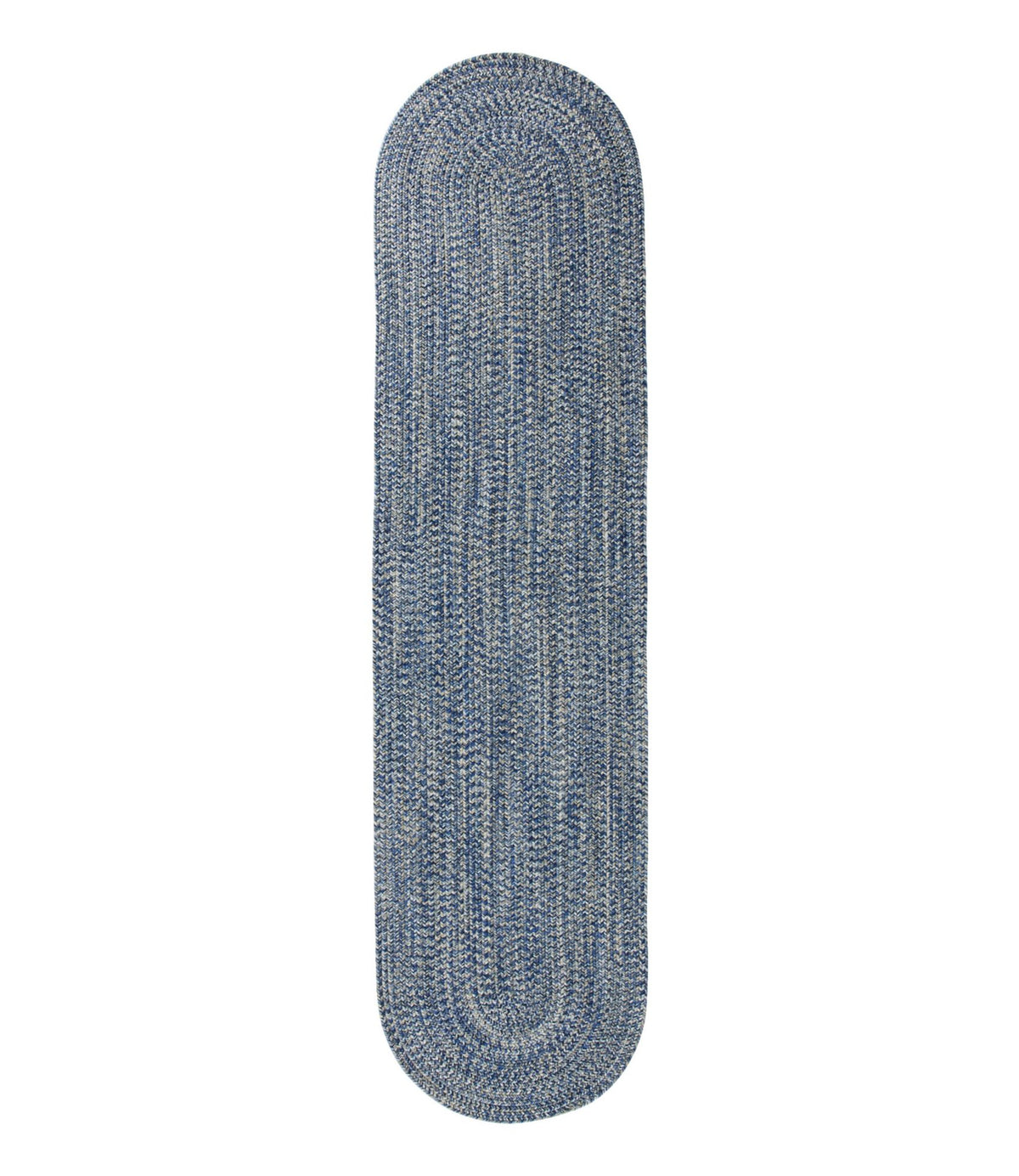 L.L.Bean All-Weather Braided Runner, Concentric Pattern Oval Indigo Multi