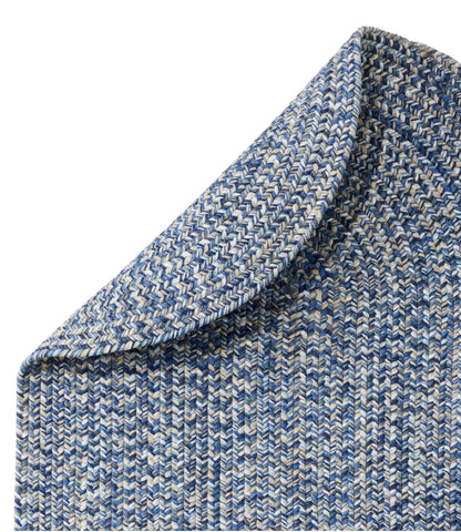 L.L.Bean All-Weather Braided Runner, Concentric Pattern Oval Indigo Multi