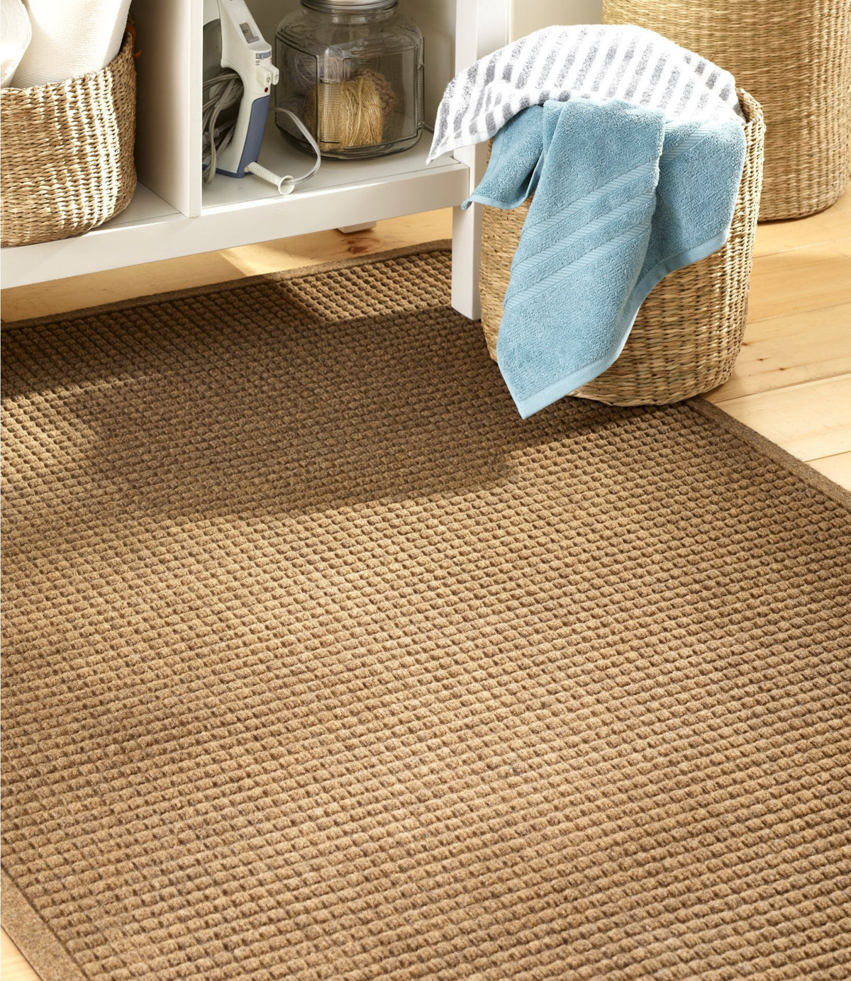 L.L.Bean Everyspace Recycled Waterhog Mat, 3' Wide Bluestone