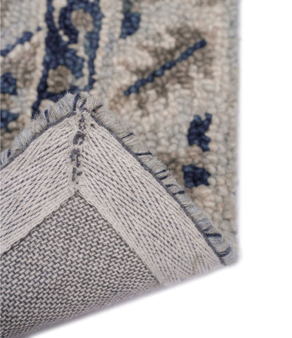 L.L.Bean Diamond Floral Wool Tufted Rug Ink