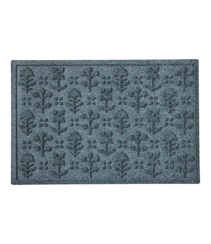 L.L.Bean Everyspace Recycled Waterhog Doormat, Botanical Floral Bluestone