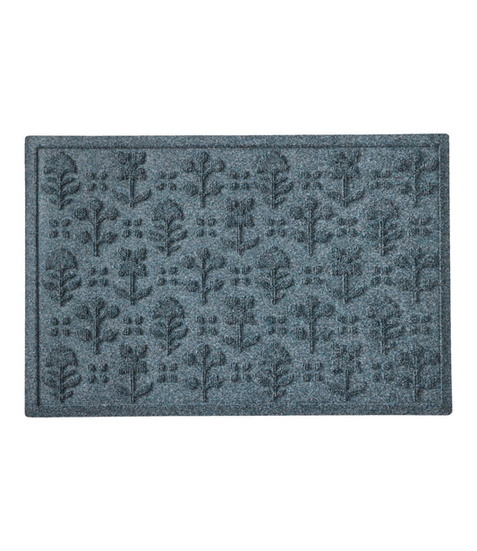L.L.Bean Everyspace Recycled Waterhog Doormat, Botanical Floral Bluestone