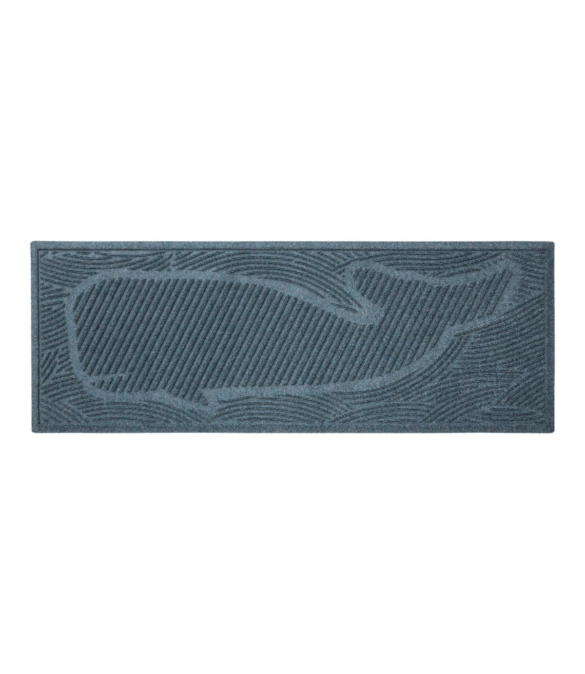 L.L.Bean Everyspace Recycled Waterhog Wide Doormat, Swimming Whale Bluestone