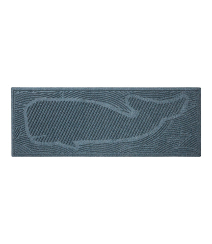 L.L.Bean Everyspace Recycled Waterhog Wide Doormat, Swimming Whale Bluestone