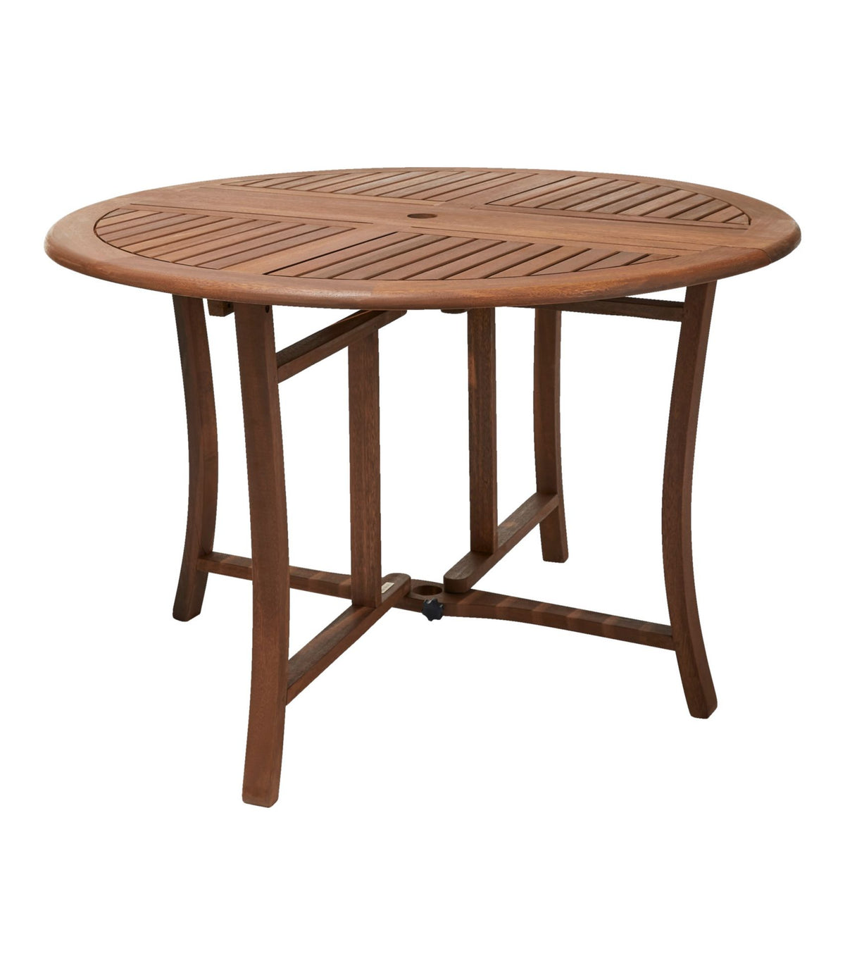 L.L.Bean Eucalyptus Folding Table, Round Natural