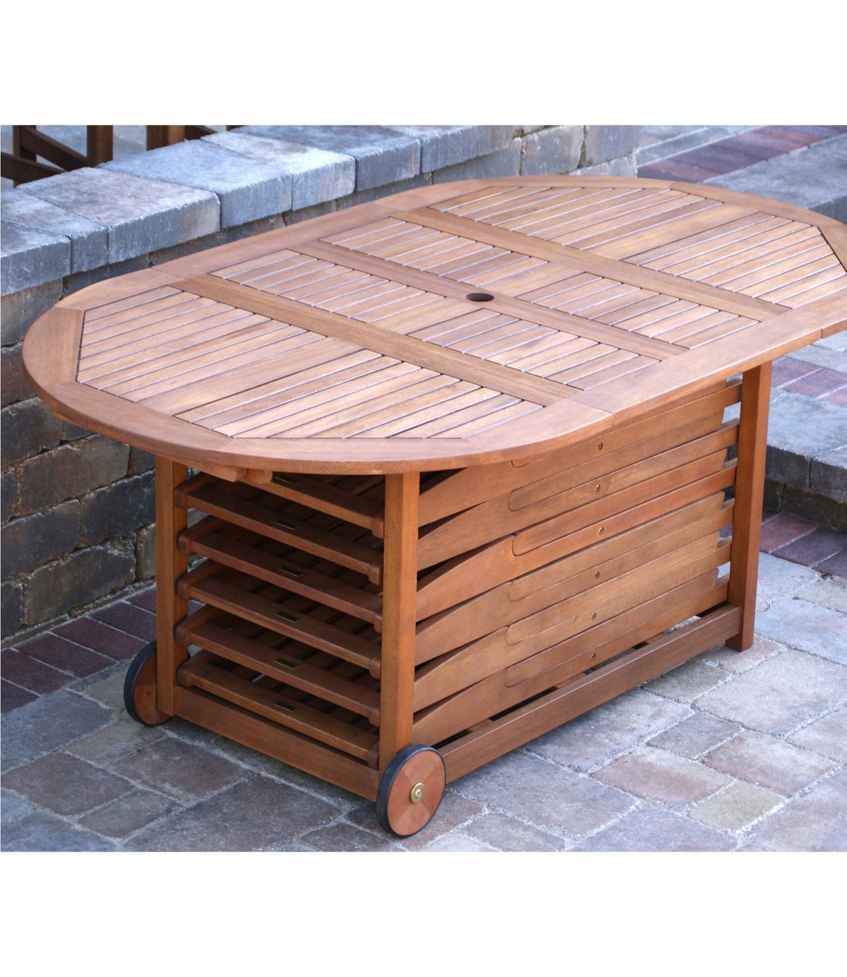 L.L.Bean Eucalyptus Storage 7-Piece Dining Set Natural