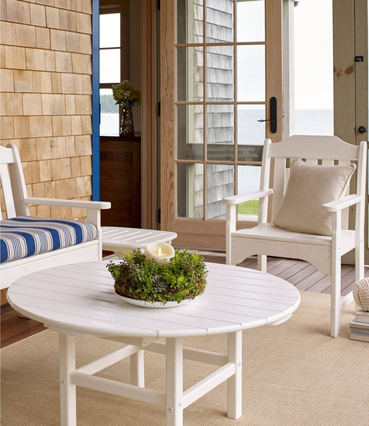 L.L.Bean All-Weather Conversation Table Green