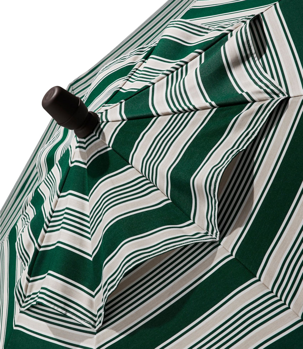 L.L.Bean Sunbrella Market Umbrella, Aluminum Stripe Green/Sand Multi