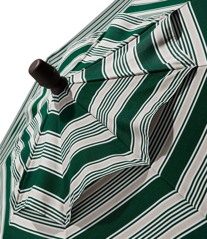 L.L.Bean Sunbrella Market Umbrella, Aluminum Stripe Green/Sand Multi
