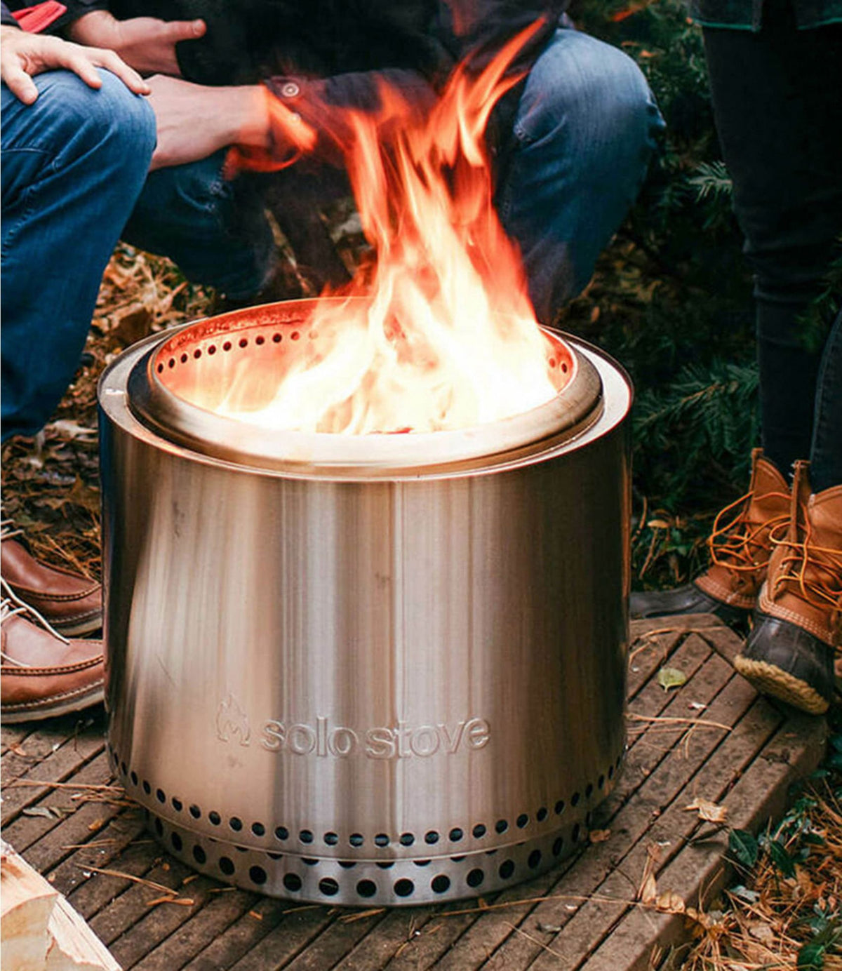 L.L.Bean Solo Stove Bonfire Fire Pit and Stand Stainless Steel Basic