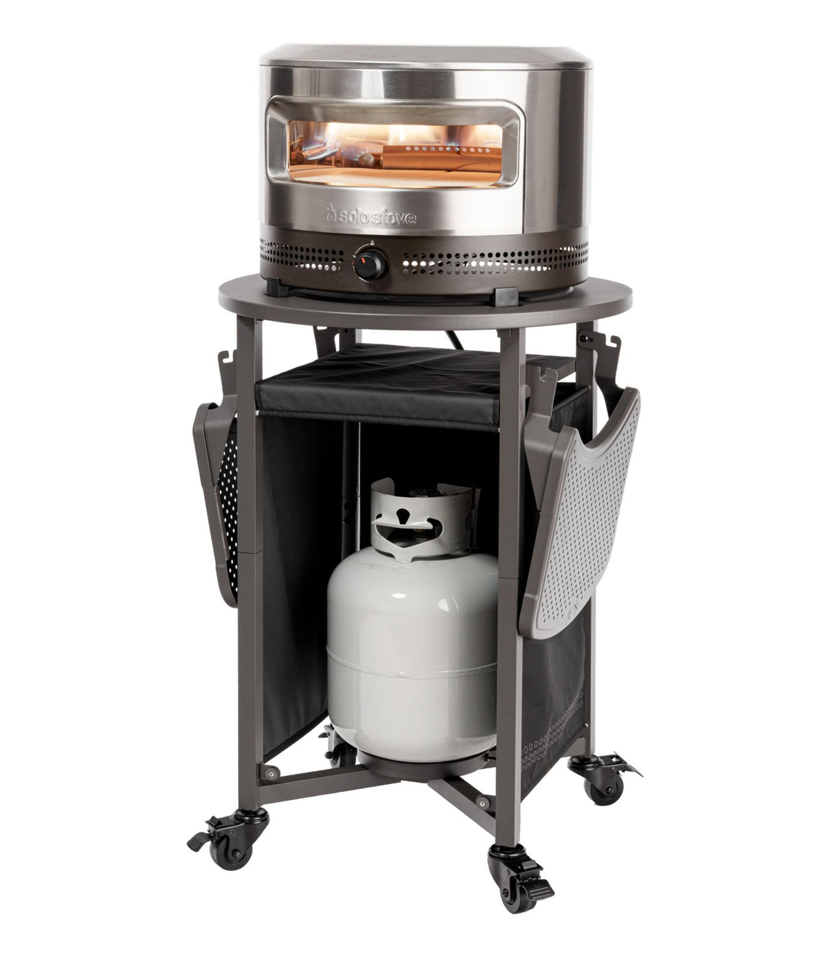 L.L.Bean Solo Stove Pi Prime Gas Pizza Oven Cart Black