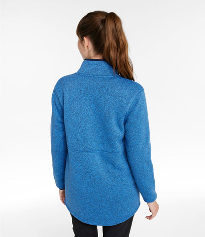L.L.Bean Women's Bean's Sweater Fleece Full-Zip Coat Ocean Blue
