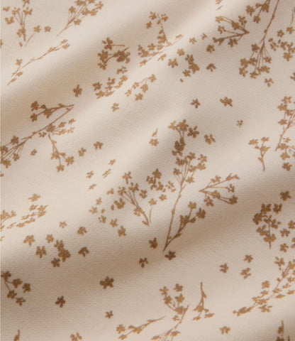 L.L.Bean Women's Pima Cotton Tunic, Three-Quarter-Sleeve Splitneck Print Cream Floral