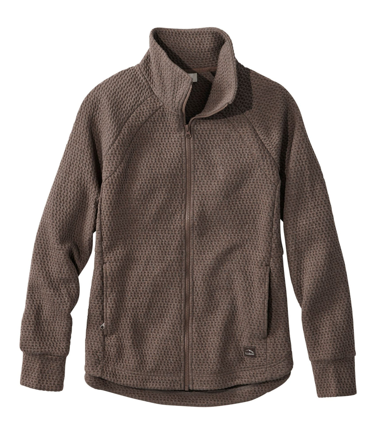L.L.Bean Women's Ridgeknit Full-Zip Jacket Dark Cinder