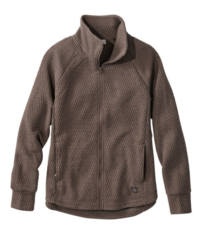 L.L.Bean Women's Ridgeknit Full-Zip Jacket Dark Cinder