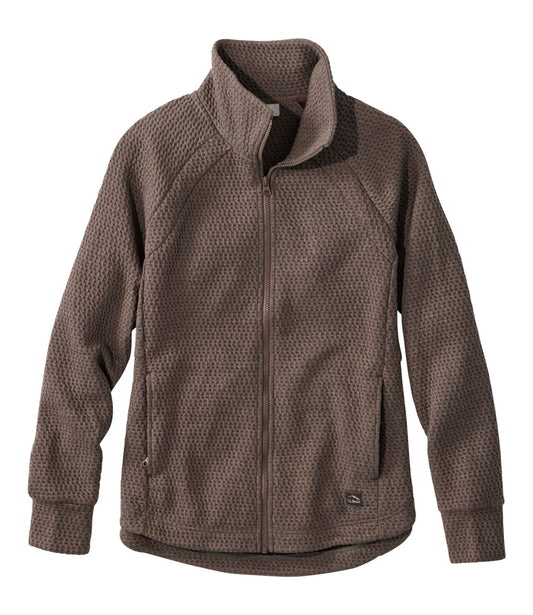 L.L.Bean Women's Ridgeknit Full-Zip Jacket Dark Cinder