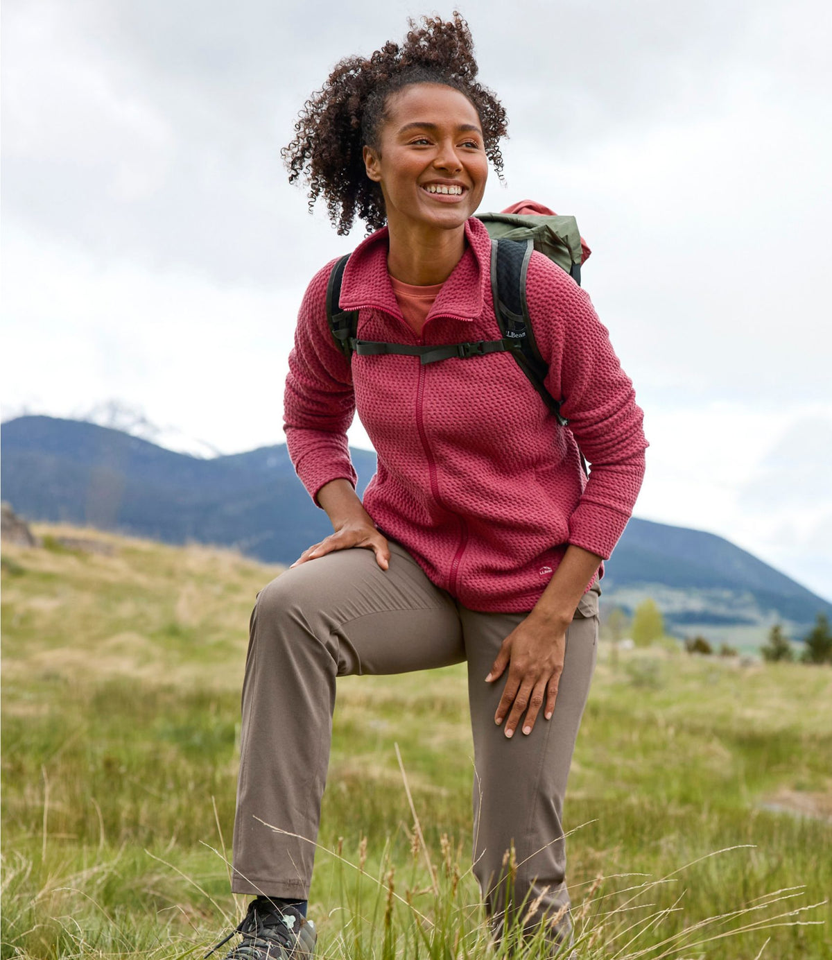 L.L.Bean Women's Ridgeknit Full-Zip Jacket Dark Cinder