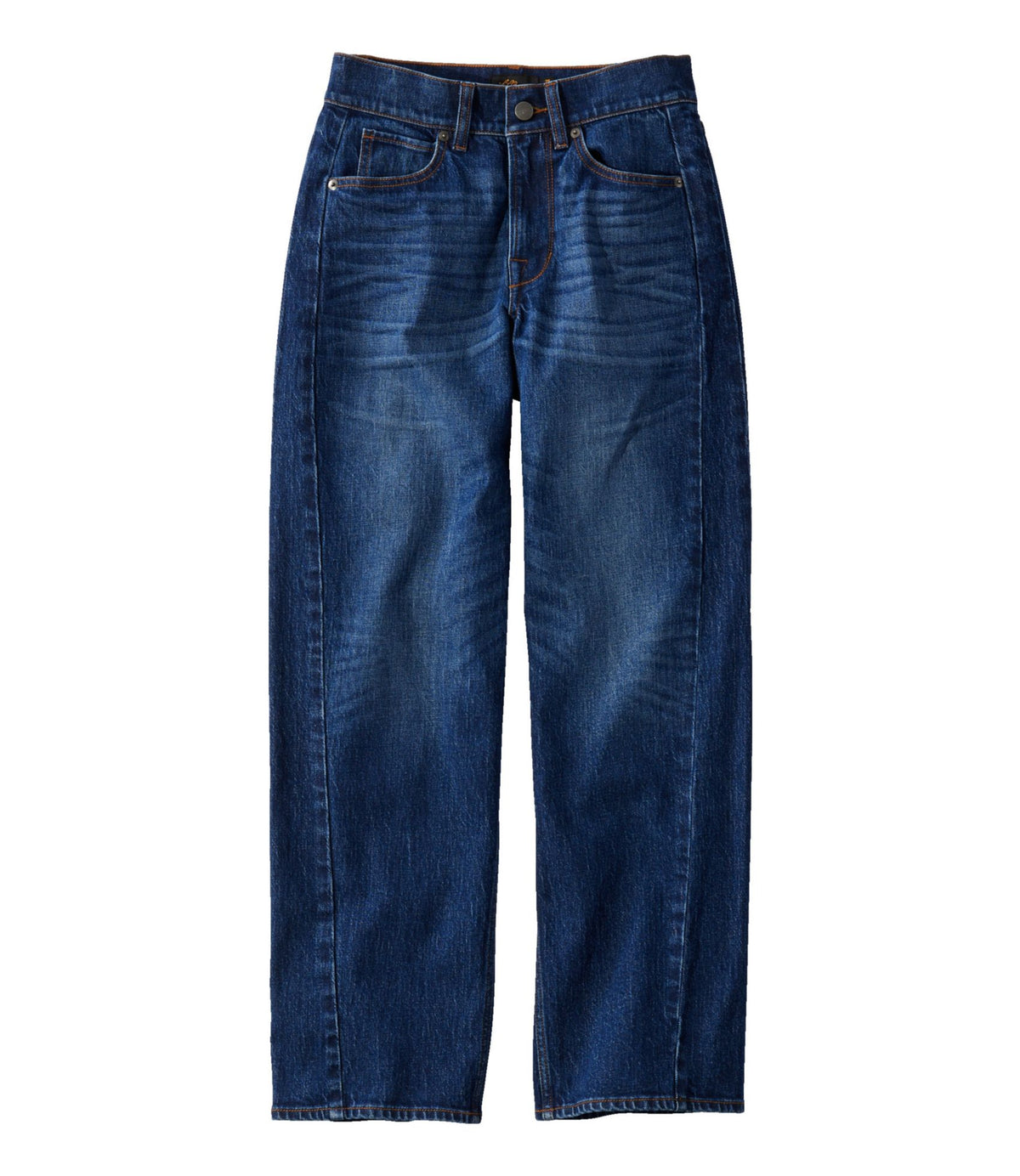 L.L.Bean Women's Signature 1912 Premium Jeans, High-Rise Barrel Ankle Authentic Dark