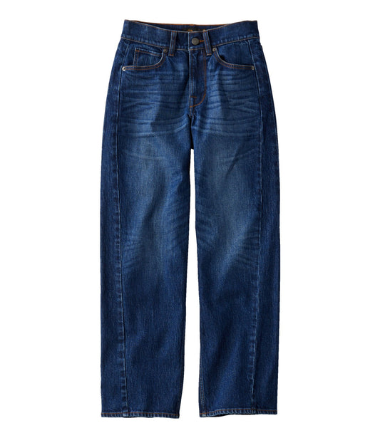 L.L.Bean Women's Signature 1912 Premium Jeans, High-Rise Barrel Ankle Authentic Dark