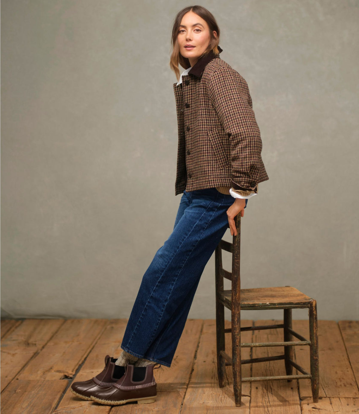L.L.Bean Women's Signature 1912 Premium Jeans, High-Rise Barrel Ankle Authentic Dark