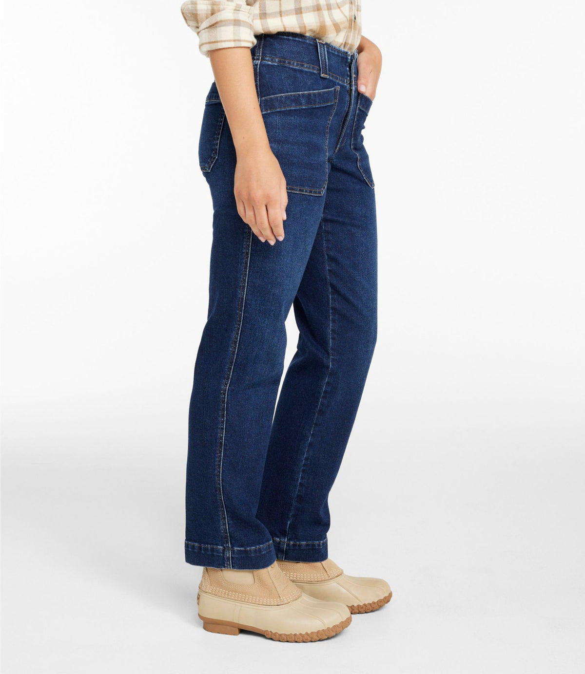 L.L.Bean Women's 1912 Field Denim Pants, Mid-Rise Ankle Utility