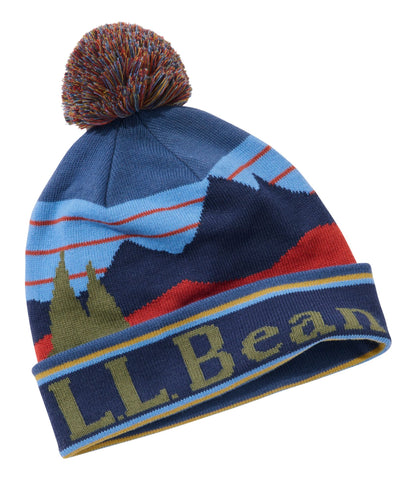 L.L.Bean Kids' L.L.Bean Pom Hat Classic Navy/Olive Gray
