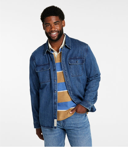 L.L.Bean Men's Signature Denim Workshirt Dark Indigo