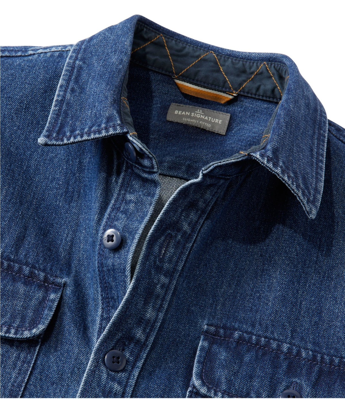 L.L.Bean Men's Signature Denim Workshirt Dark Indigo