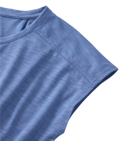 L.L.Bean Women's Streamside Tee, Short-Sleeve Ruched Crew Antique Lilac