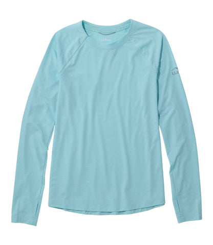 L.L.Bean Women's SunSmart Comfort Crew, Long-Sleeve Pale Turquoise