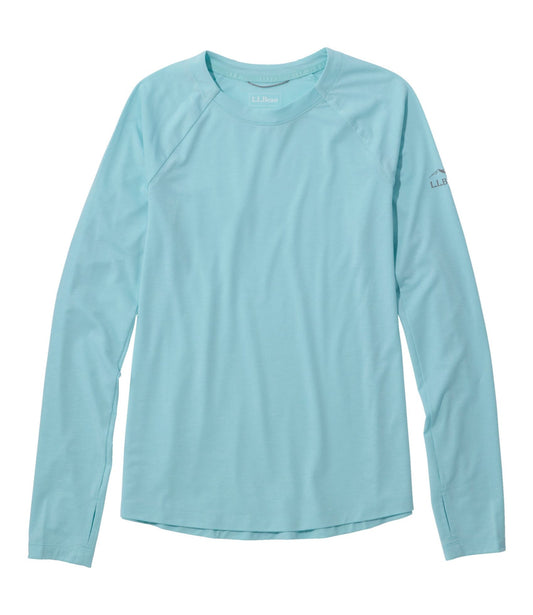 L.L.Bean Women's SunSmart Comfort Crew, Long-Sleeve Pale Turquoise