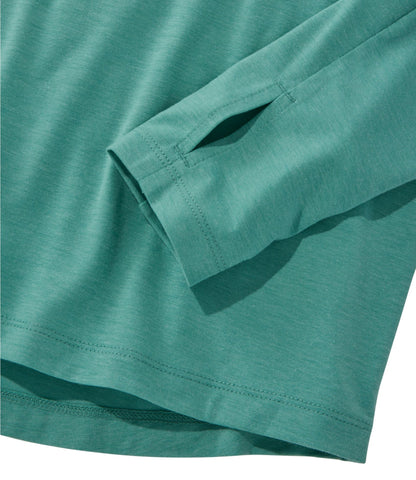 L.L.Bean Women's SunSmart Comfort Crew, Long-Sleeve Pale Turquoise