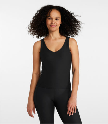 L.L.Bean Women's L.L.Bean Everyday Performance Tank, Cropped Iron Blue