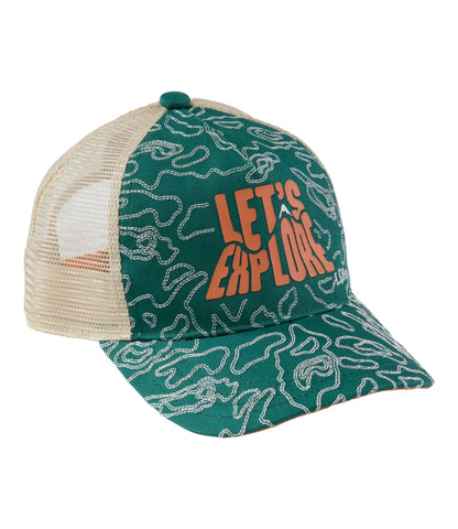 L.L.Bean Kids' Trucker Hat Antique Green Let's Explore