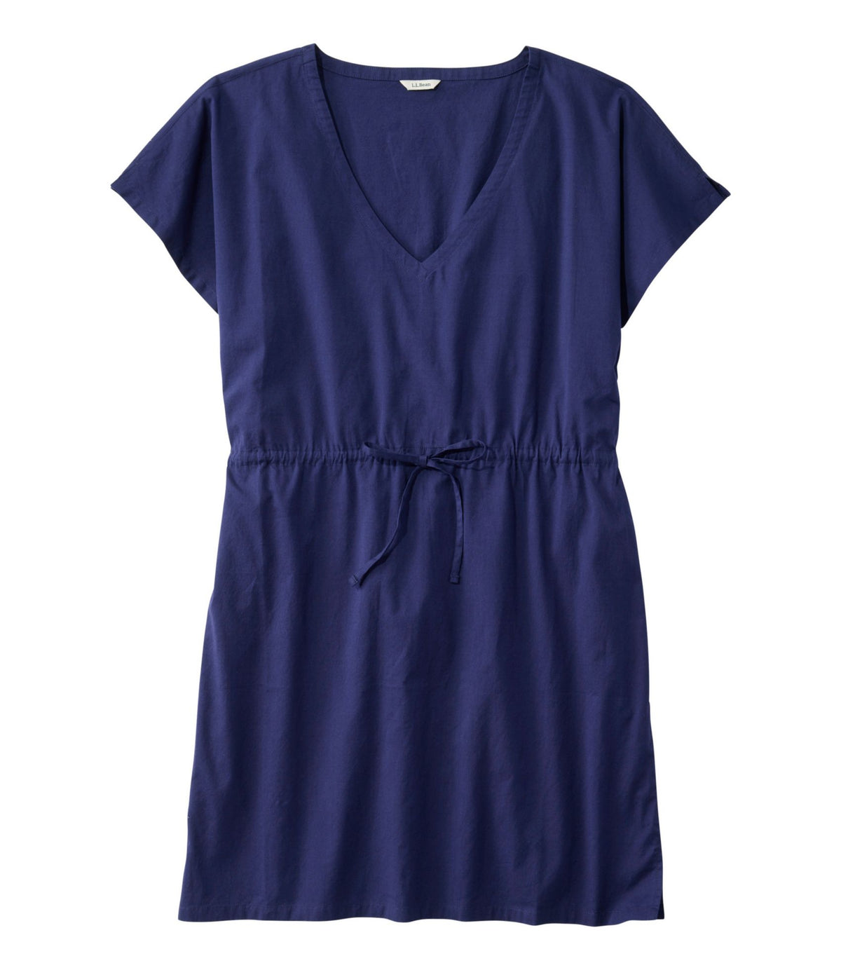 L.L.Bean Women's L.L.Bean Coastal Cotton Cover-Up Caftan Darkest Navy