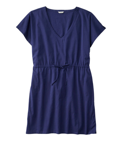 L.L.Bean Women's L.L.Bean Coastal Cotton Cover-Up Caftan Darkest Navy