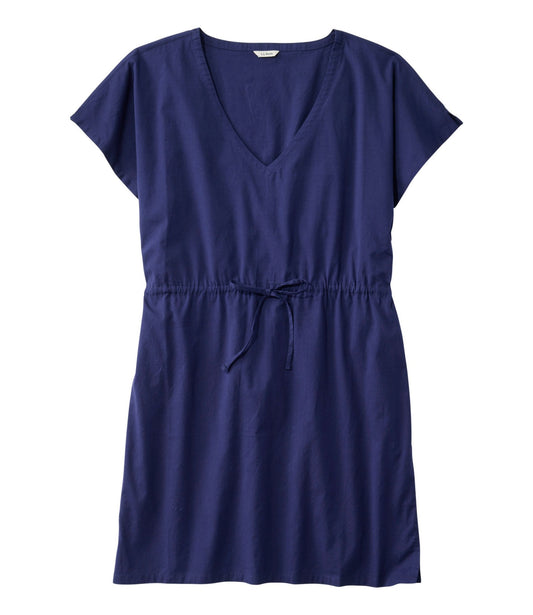 L.L.Bean Women's L.L.Bean Coastal Cotton Cover-Up Caftan Darkest Navy
