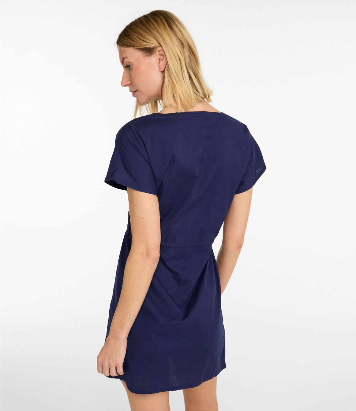 L.L.Bean Women's L.L.Bean Coastal Cotton Cover-Up Caftan Darkest Navy