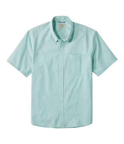 L.L.Bean Men's Comfort Stretch Performance® Shirt, Short-Sleeve, Slightly Fitted Untucked Fit Soft Juniper
