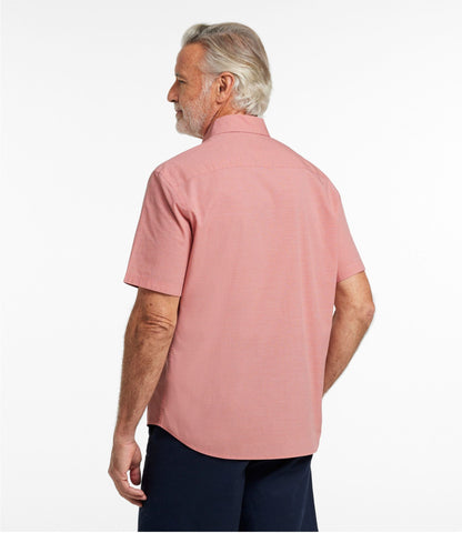 L.L.Bean Men's Comfort Stretch Performance® Shirt, Short-Sleeve, Slightly Fitted Untucked Fit Soft Juniper