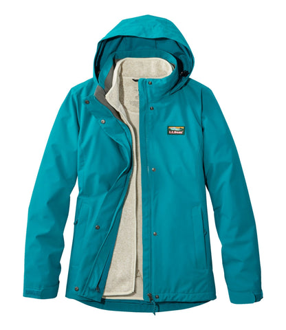L.L.Bean Women's L.L.Bean Sweater Fleece 3-in-1 Jacket True Teal/Sailcloth