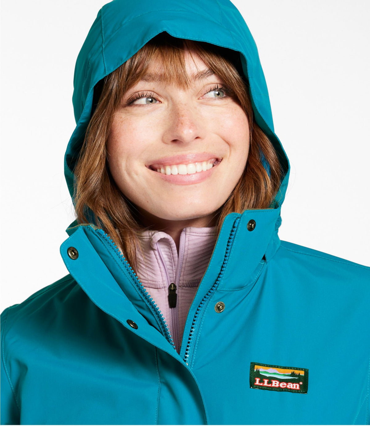 L.L.Bean Women's L.L.Bean Sweater Fleece 3-in-1 Jacket True Teal/Sailcloth